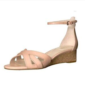 Cole Haan Women's HANA Grand Wedge Sandal, Mahogany Rose Leather, 6 B US